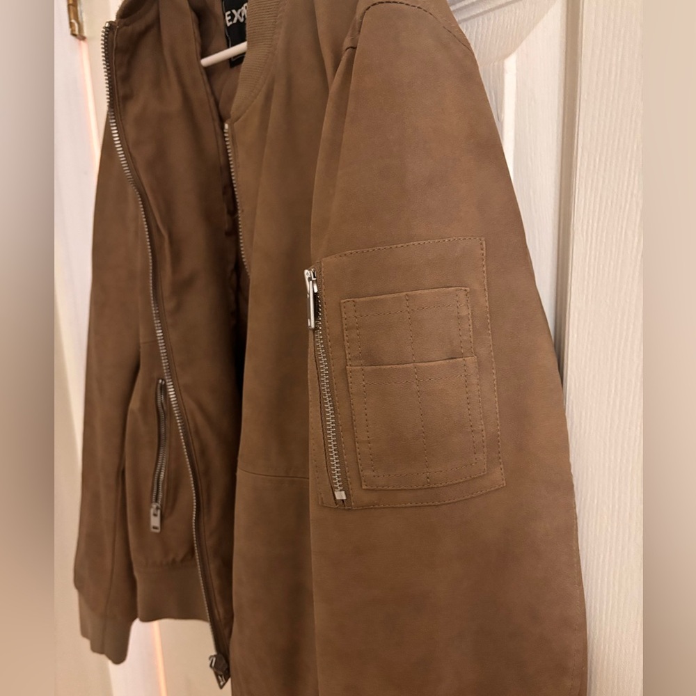 Express Light Brown Quilted Jacket - image 2